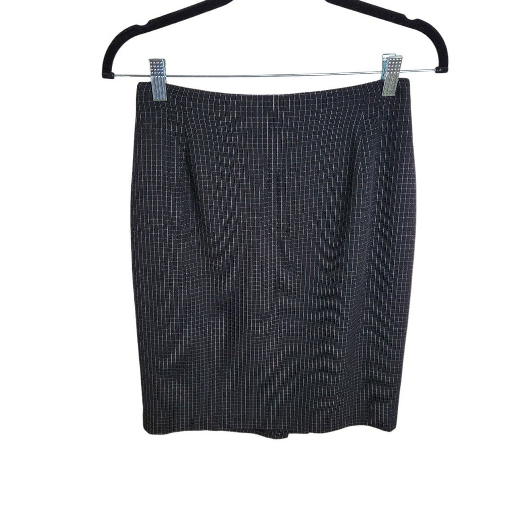Garfield‎ & Marks Straight Skirt Womens 2 Windowpane Black White NEW